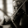 Monochromatic of Maura and her violin