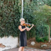 Professional violinist performing in Historic Downtown Wilmington